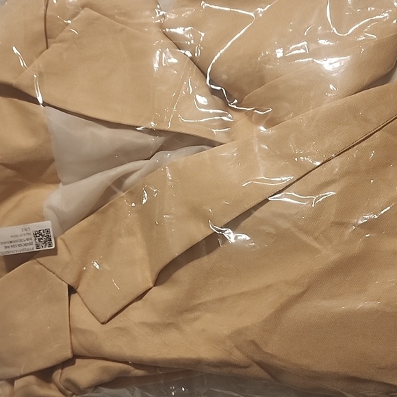 NewXL Nude Casual Blazers Open Front Long Sleeve Lapel Collar Work Office Jacket - Picture 12 of 12